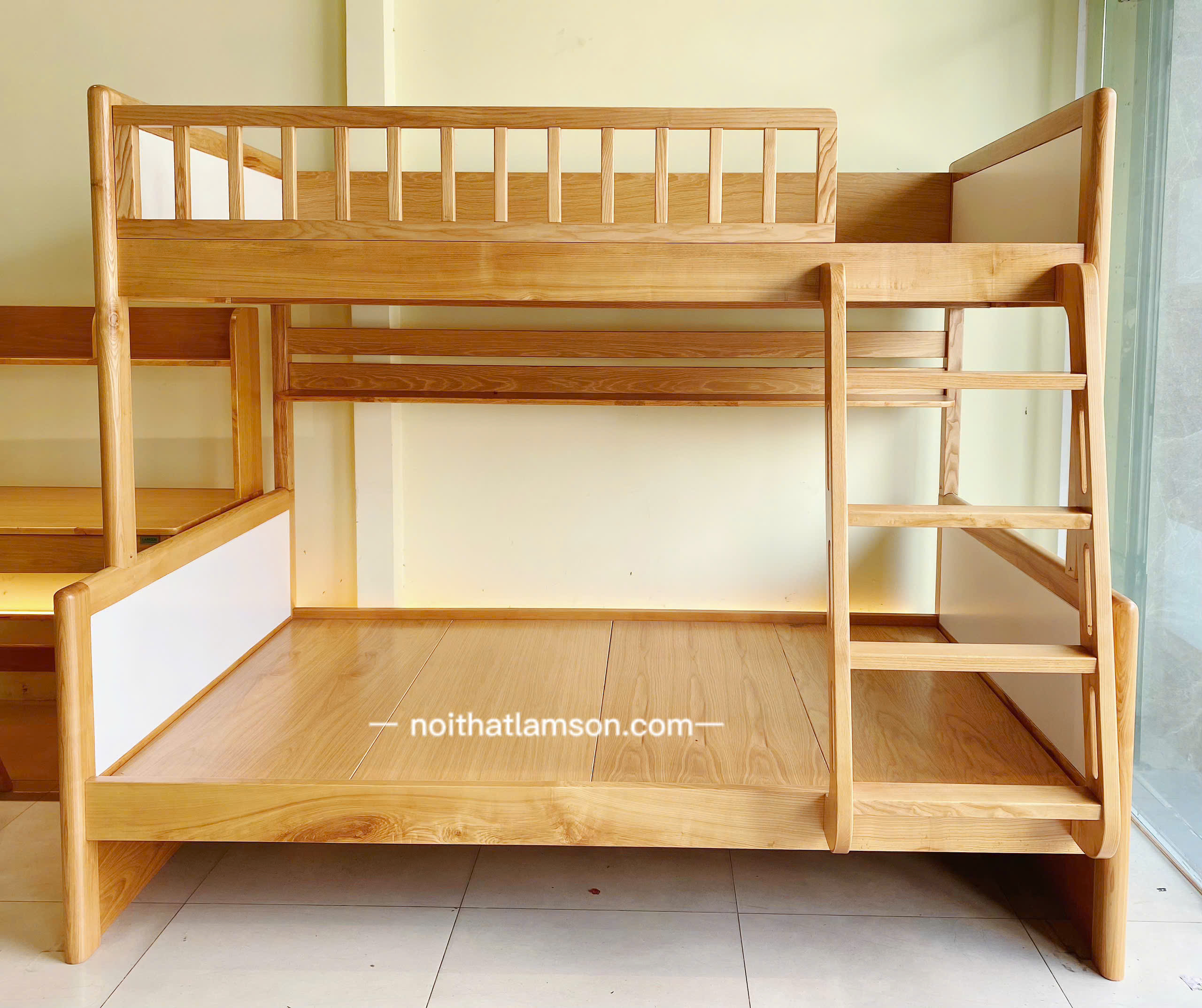 giường tầng trẻ em gỗ tự nhiên tại Lam Sơn