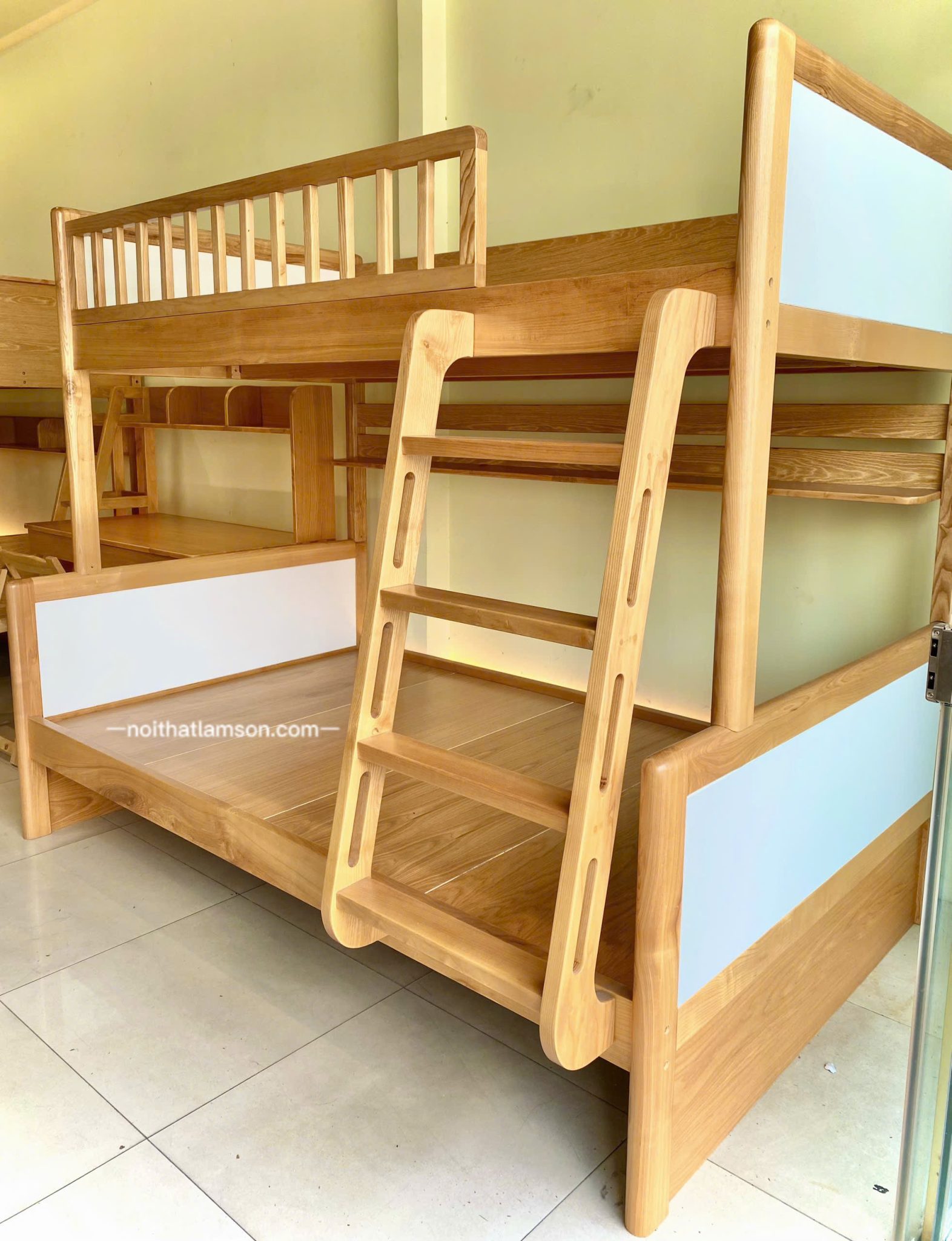 giường tầng trẻ em gỗ tự nhiên tại Lam Sơn