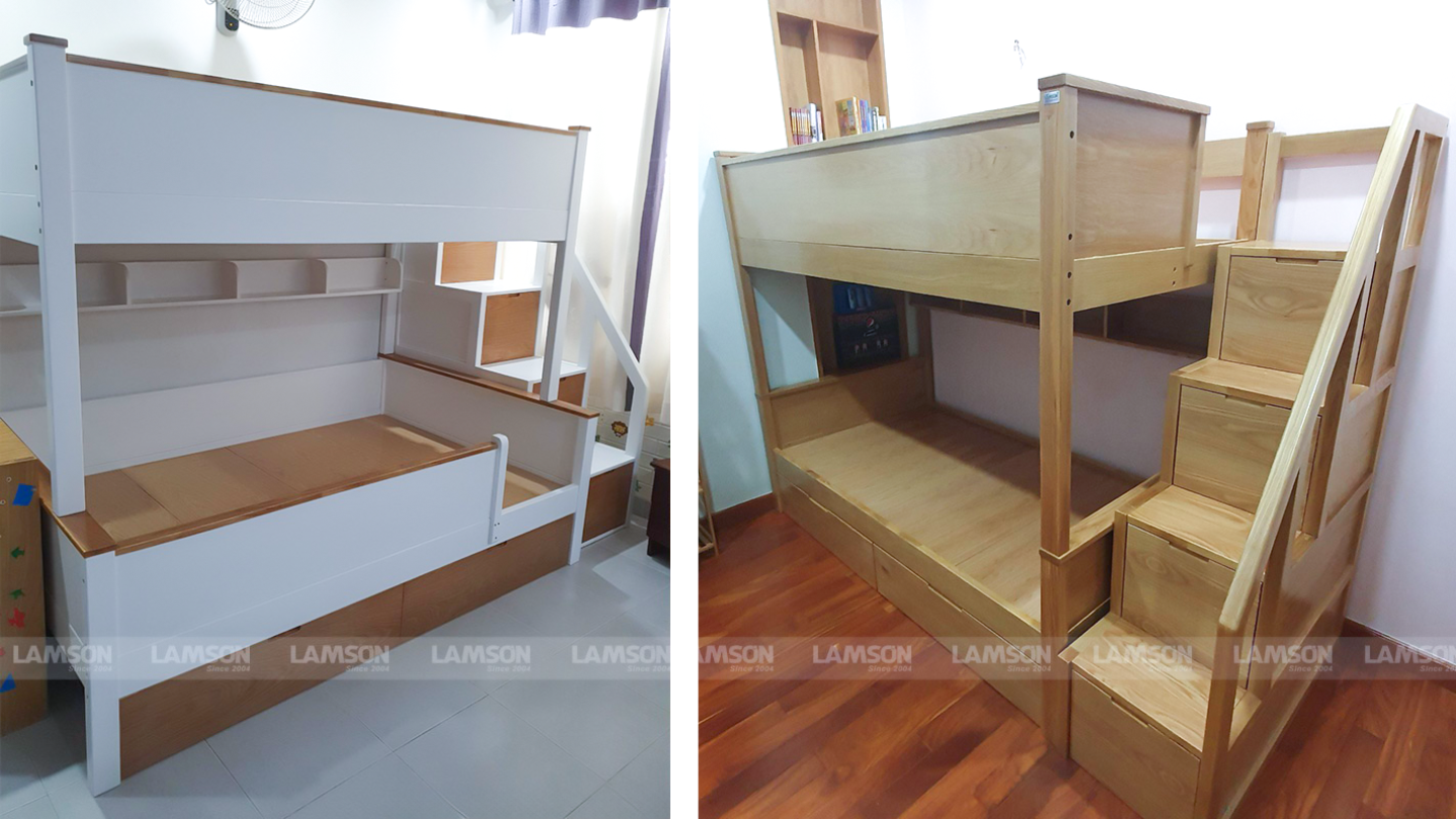 giường tầng trẻ em và người lớn tại nội thất Lam Sơn