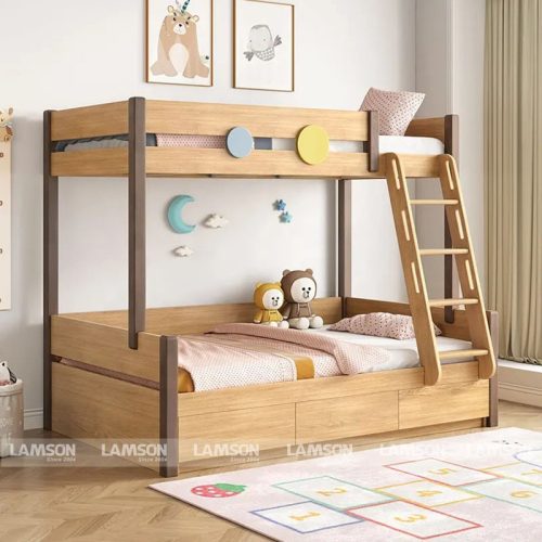 Mẫu giường tầng mang phong cách tối giản