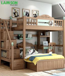 giường tầng gỗ óc chó