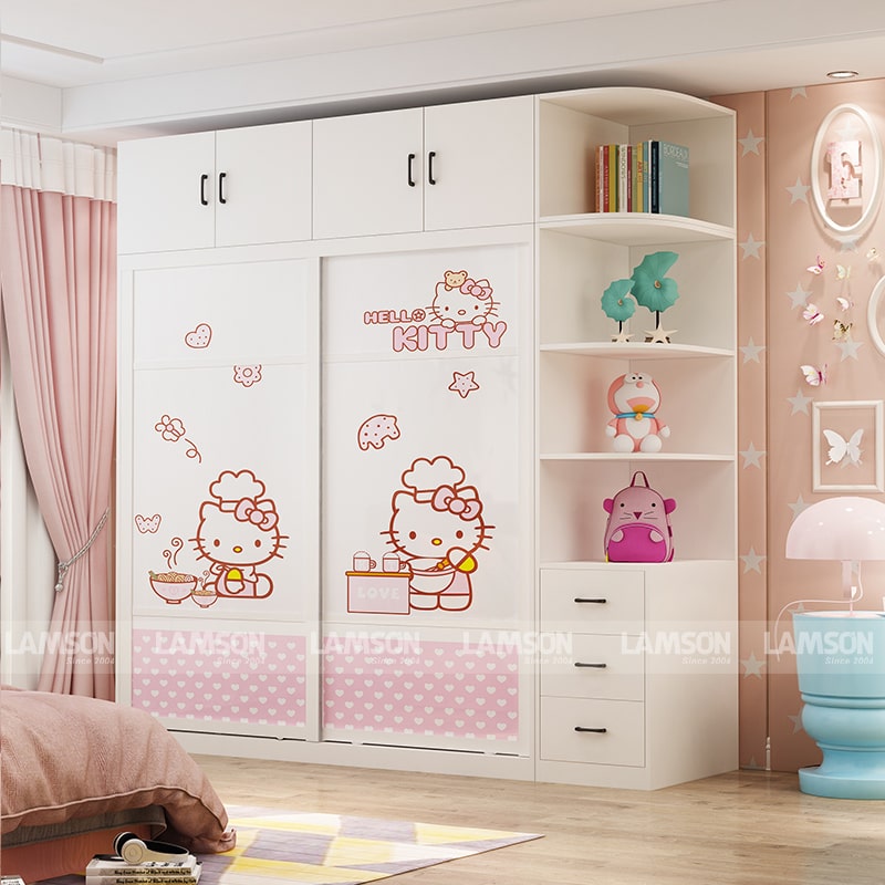 Tủ áo Zen #19 hình dán xinh xắn, ngộ nghĩnh cho bé