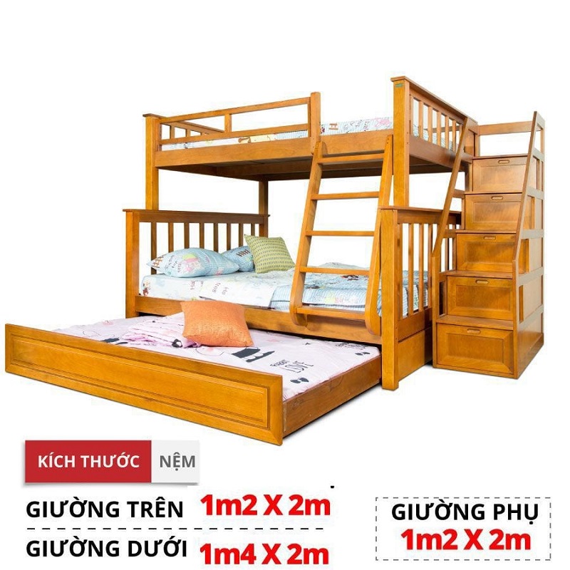 Giường 3 tầng cho người lớn Giường 3 tầng cho người lớn