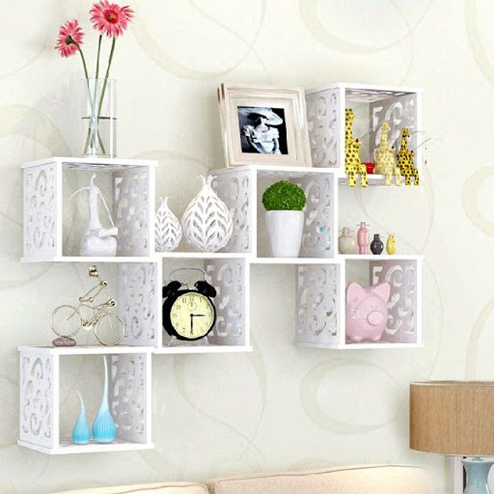 10+ Mẫu kệ treo tường phòng khách gỗ hiện đại cho mọi không gian