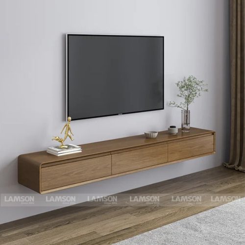 Mẫu kệ tivi treo tường gỗ