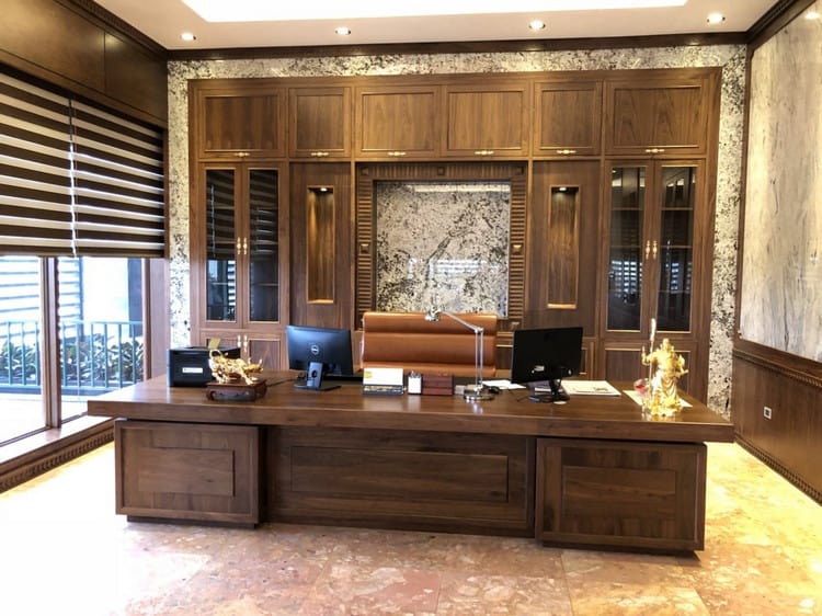 Bàn làm việc gỗ óc chó