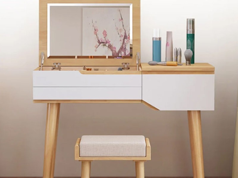 Mẫu 5 - Thiết kế hiện đại, phối màu trắng - gỗ