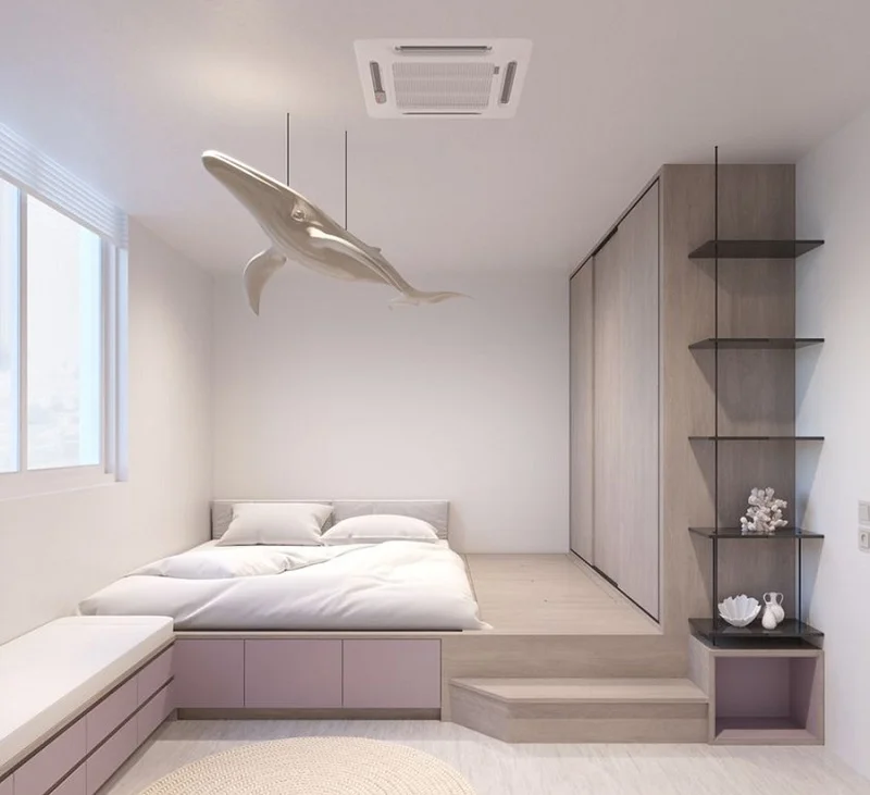 giường liền tủ quần áo thông minh