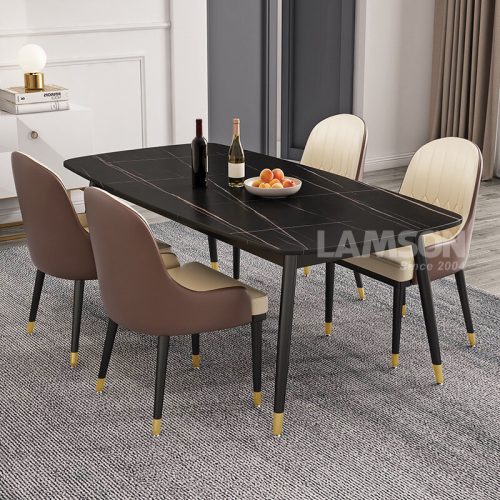 Bộ bàn 4 ghế chân côn mặt đá NK-86