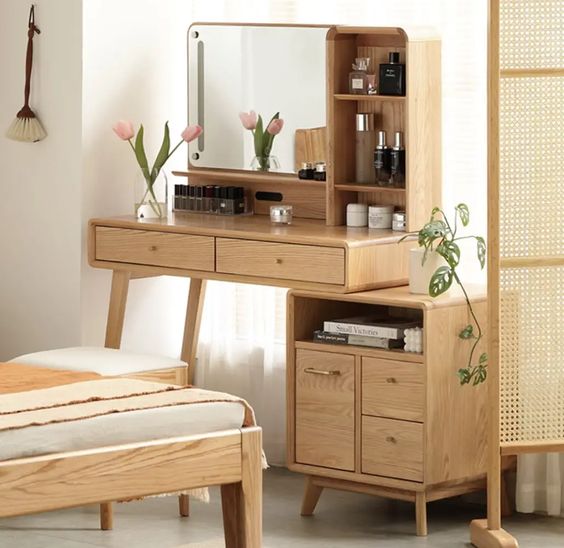 bàn trang điểm gỗ sồi Nga