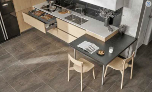 Bàn ăn tích hợp tủ bếp