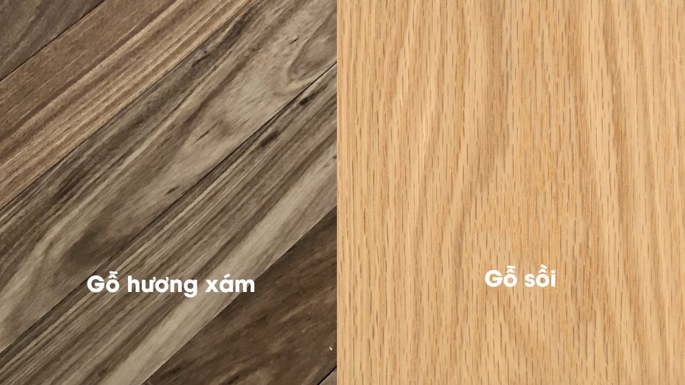So sánh gỗ hương xám và gỗ sồi