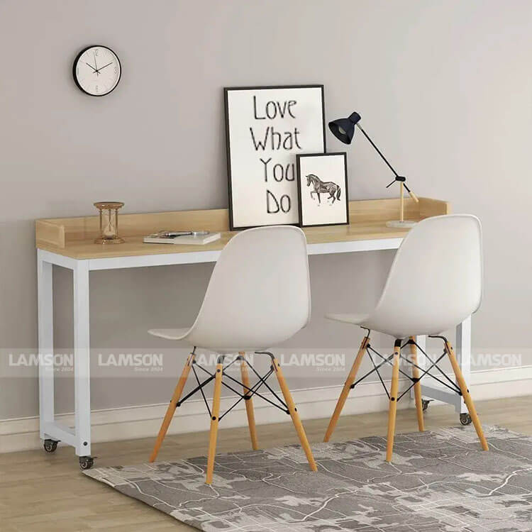 bàn làm việc gỗ cao su nội thất Lam Sơn