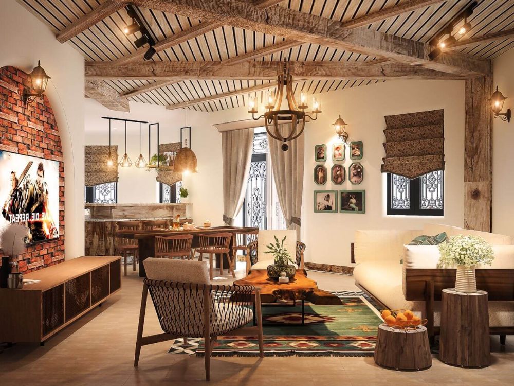 Phong cách thiết kế nội thất Rustic 2