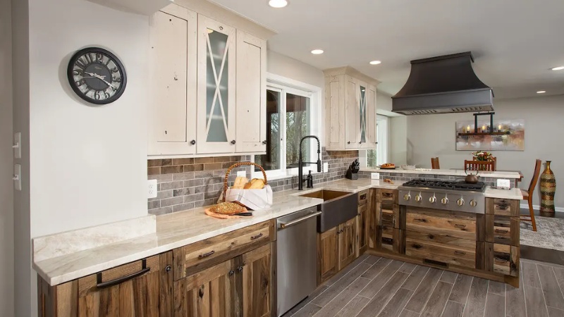 Không gian bếp được coi như “linh hồn” của phong cách Rustic