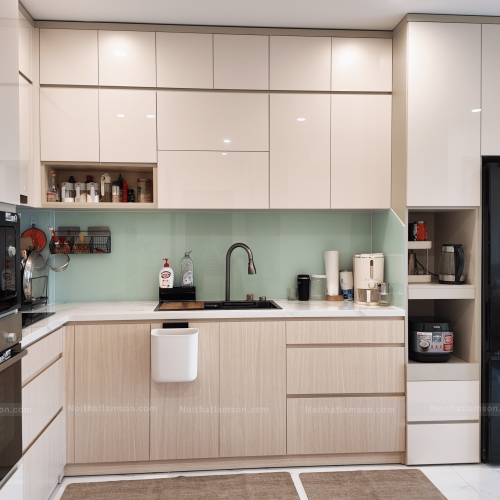 Thi công tủ bếp hiện đại - Vinhomes Grand Park