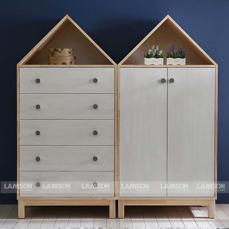 Tủ quần áo mini gỗ tự nhiên