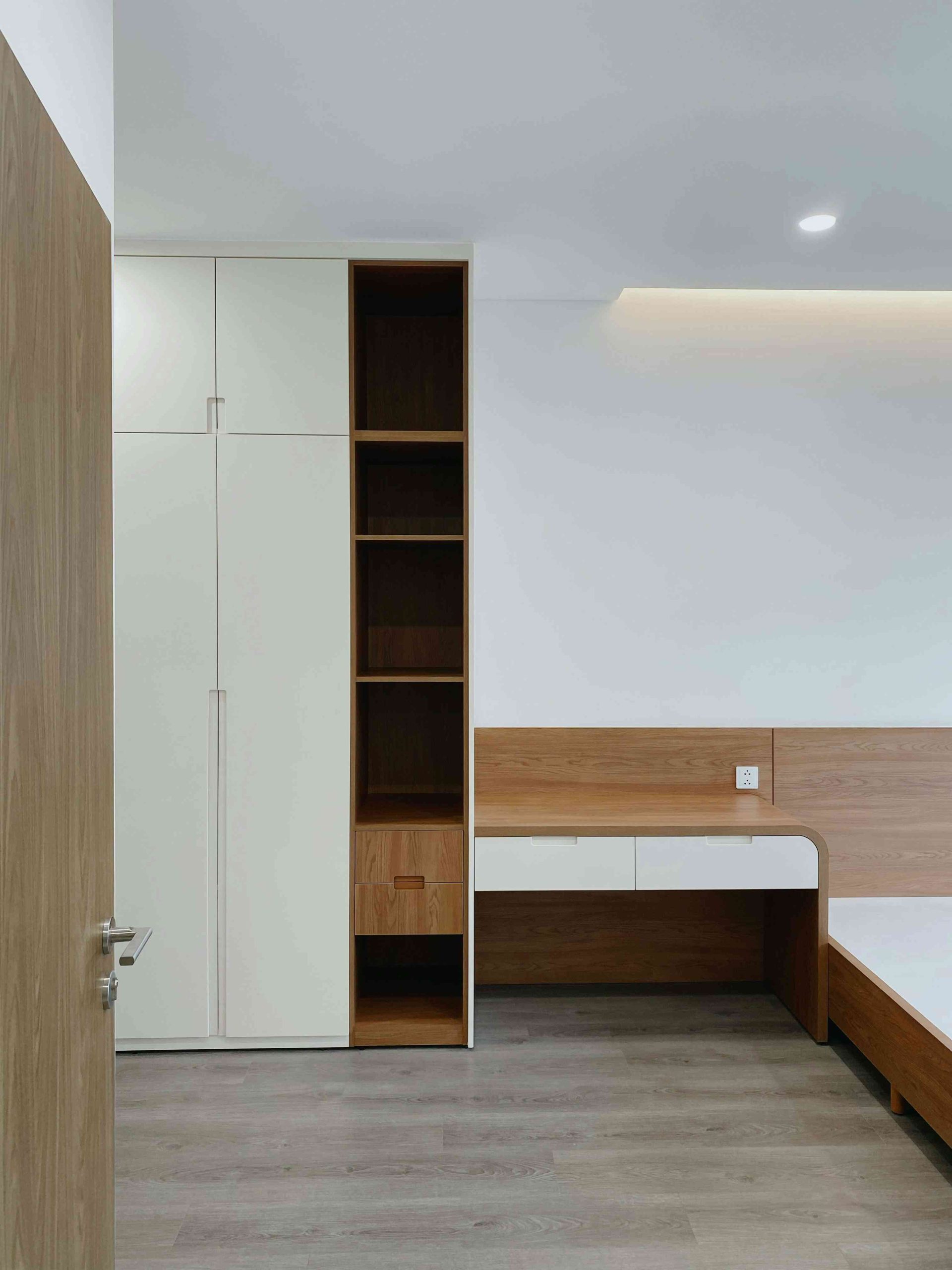 thiet ke thi cong noi that can ho -9 Các mẫu tủ gỗ tại Nội thất Lam Sơn được sản xuất từ gỗ tự nhiên hoặc gỗ công nghiệp