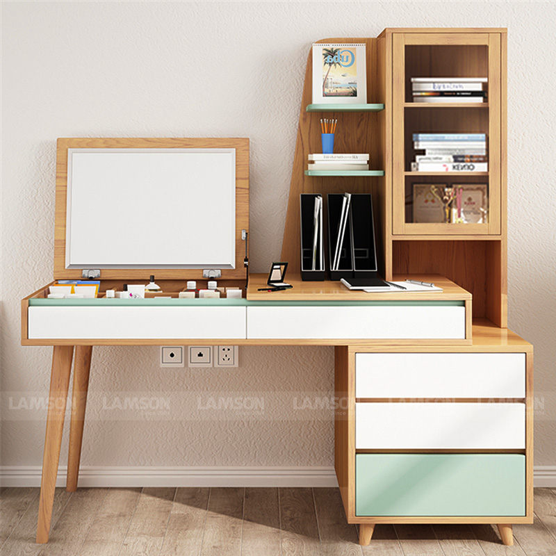Mẫu bàn trang điểm gỗ công nghiệp thiết kế tối giản