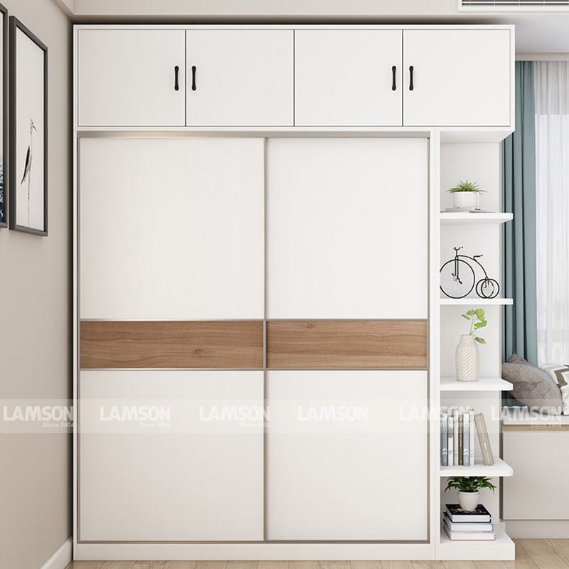 Tủ quần áo cánh lùa thiết kế thanh lịch tiện lợi