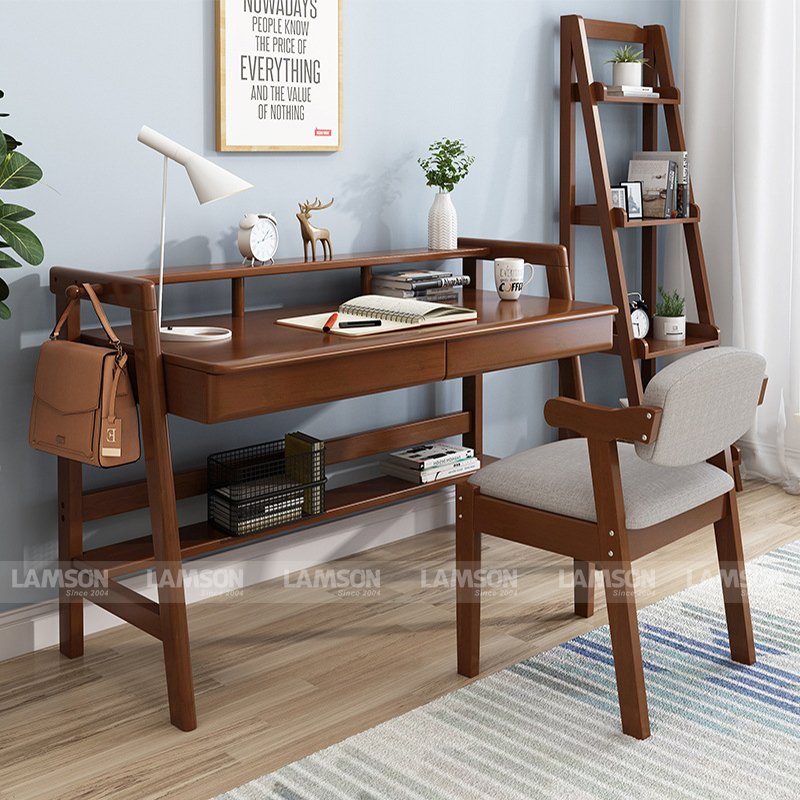Setup bàn làm việc phong cách cổ điển