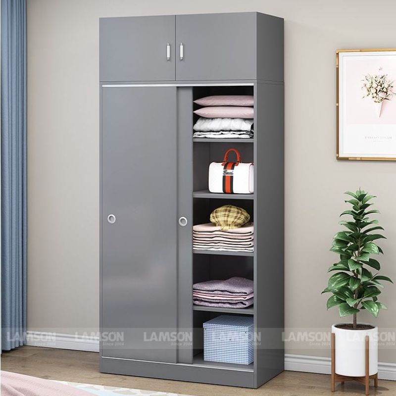 Tủ thiết kế cửa lùa gọn gàng cùng màu sắc trang nhã mang đến